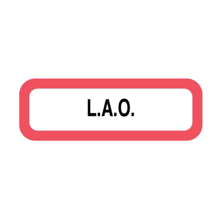 Nevs Position Labels - L.A.O 1/2" x 1-1/2" White w/Red & Black XP-270